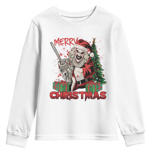 Terrifier Santa Christmas Horror Movie Youth Sweatshirt TS14 White Print Your Wear