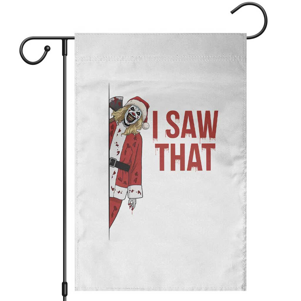 Terrifier Santa Christmas Movie Garden Flag I Saw That Meme TS14 White Print Your Wear