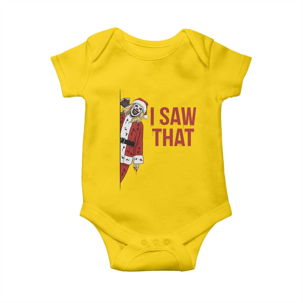 Terrifier Santa Christmas Movie Baby Onesie I Saw That Meme TS14 Daisy Print Your Wear