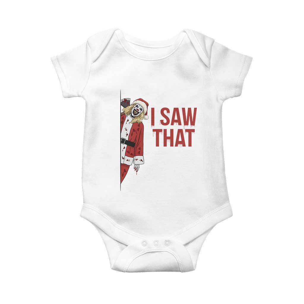 Terrifier Santa Christmas Movie Baby Onesie I Saw That Meme TS14 White Print Your Wear
