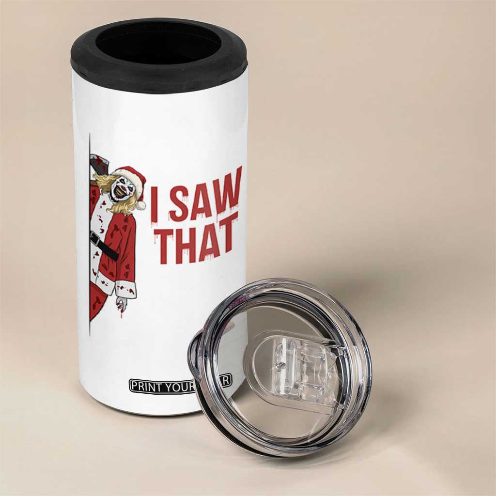 Terrifier Santa Christmas Movie 4 in 1 Can Cooler Tumbler I Saw That Meme TS14 Print Your Wear