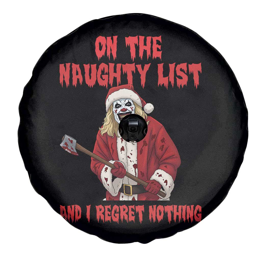 Terrifier Santa Christmas Movie Spare Tire Cover On The Naughty List And I Regret Nothing TS14 Print Your Wear