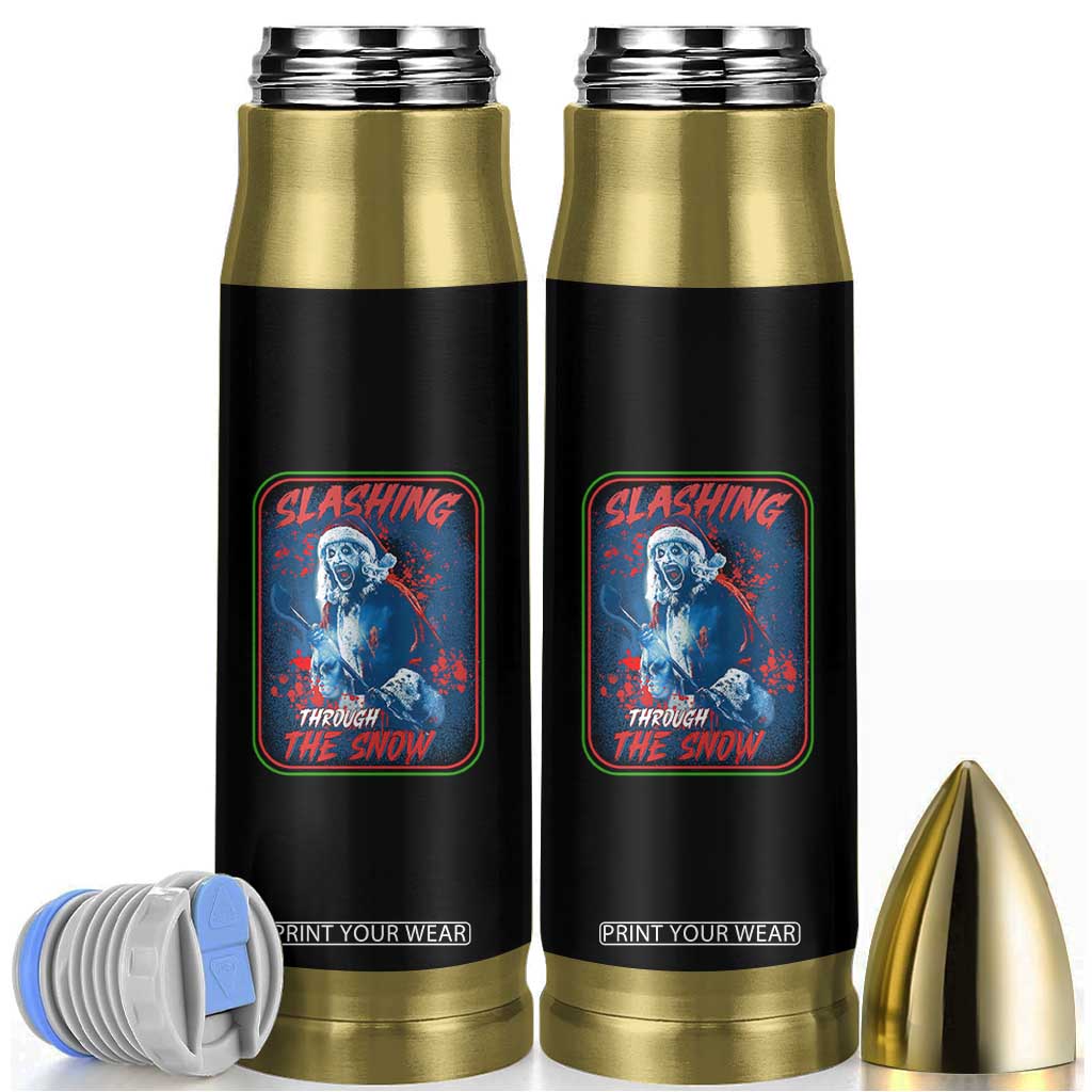 Terrifier Santa Christmas Bullet Tumbler Slashing Through The Snow TS14 Black Print Your Wear