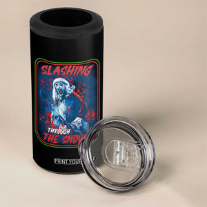 Terrifier Santa Christmas 4 in 1 Can Cooler Tumbler Slashing Through The Snow TS14 Print Your Wear