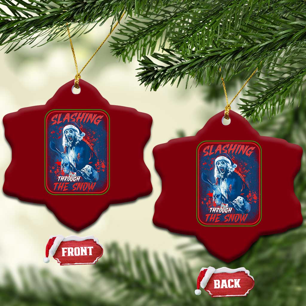Terrifier Santa Christmas Ceramic Ornament Slashing Through The Snow TS14 Print Your Wear