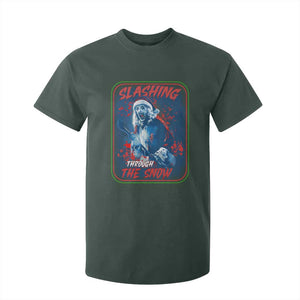 Terrifier Santa Christmas T Shirt For Kid Slashing Through The Snow TS14 Dark Forest Green Print Your Wear