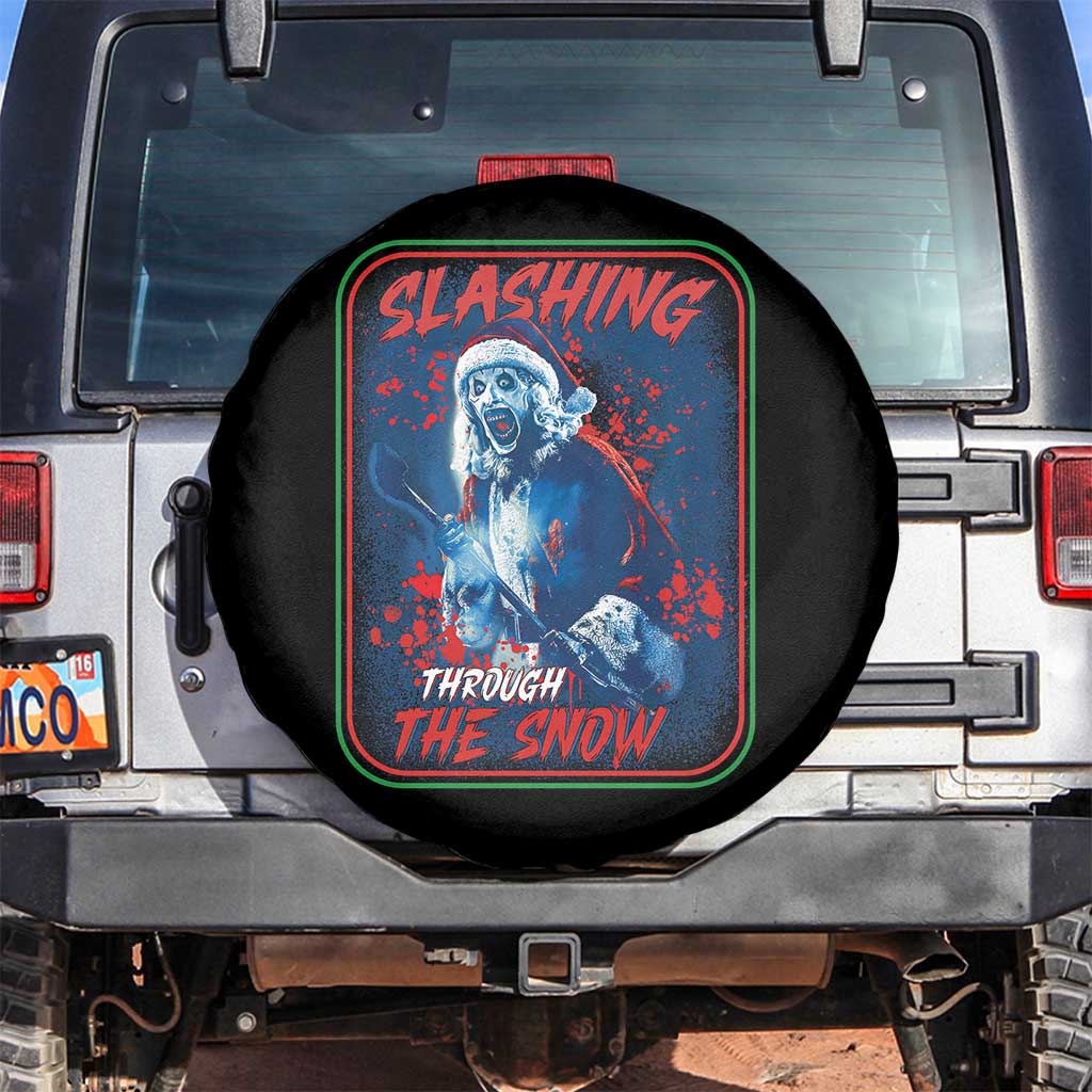 Terrifier Santa Christmas Spare Tire Cover Slashing Through The Snow TS14 No hole Black Print Your Wear