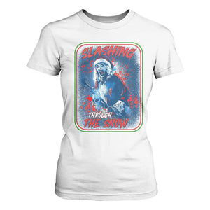 Terrifier Santa Christmas T Shirt For Women Slashing Through The Snow TS14 White Print Your Wear