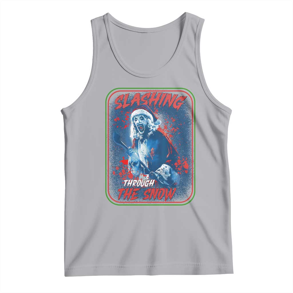 Terrifier Santa Christmas Tank Top Slashing Through The Snow - Print Your Wear