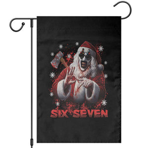67 Terrifier Santa Horror Christmas Garden Flag Funny Six Seven Meme Holiday Movie TS14 Black Print Your Wear