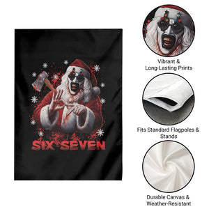 67 Terrifier Santa Horror Christmas Garden Flag Funny Six Seven Meme Holiday Movie TS14 Print Your Wear