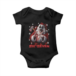 67 Terrifier Santa Horror Christmas Baby Onesie Funny Six Seven Meme Holiday Movie TS14 Black Print Your Wear