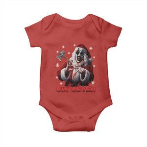 67 Terrifier Santa Horror Christmas Baby Onesie Funny Six Seven Meme Holiday Movie TS14 Red Print Your Wear