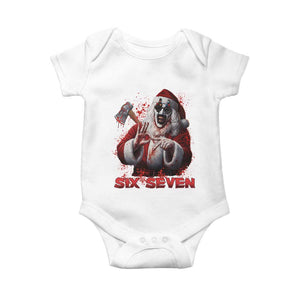 67 Terrifier Santa Horror Christmas Baby Onesie Funny Six Seven Meme Holiday Movie TS14 White Print Your Wear