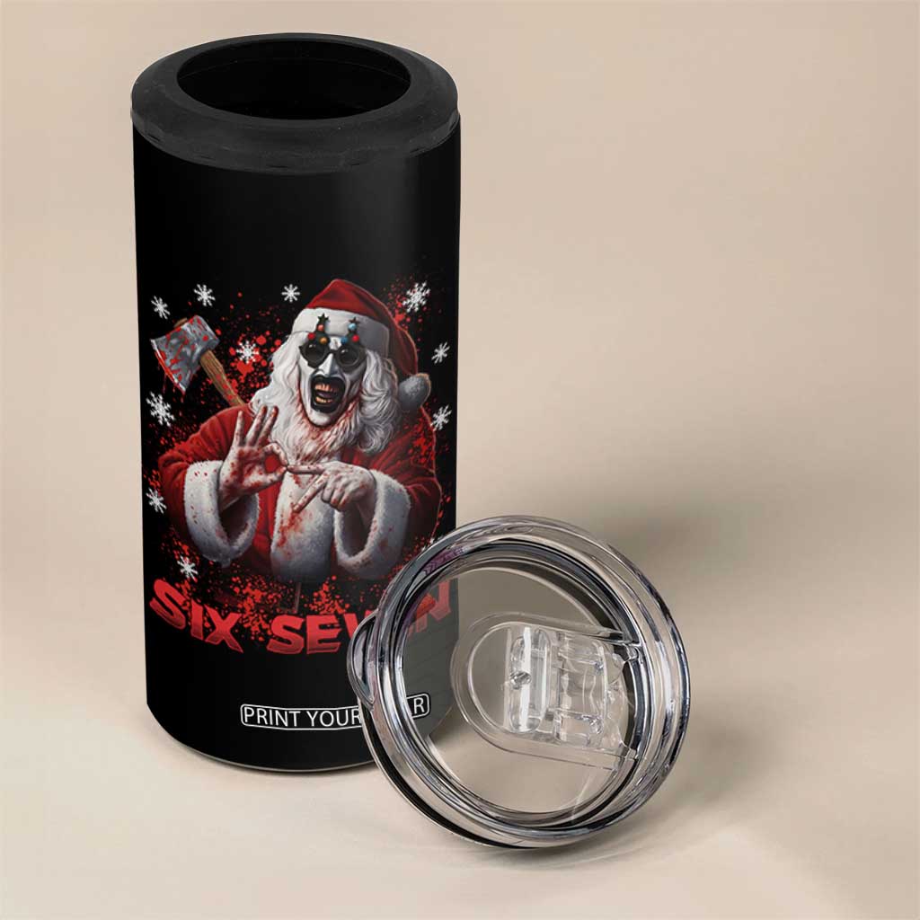 67 Terrifier Santa Horror Christmas 4 in 1 Can Cooler Tumbler Funny Six Seven Meme Holiday Movie TS14 Print Your Wear