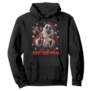 67 Terrifier Santa Horror Christmas Hoodie Funny Six Seven Meme Holiday Movie TS14 Black Print Your Wear