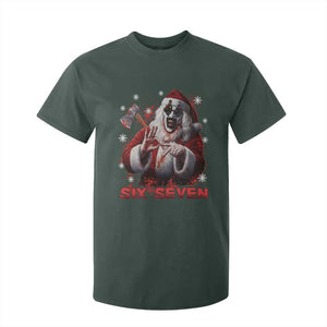 67 Terrifier Santa Horror Christmas T Shirt For Kid Funny Six Seven Meme Holiday Movie TS14 Dark Forest Green Print Your Wear
