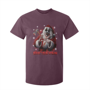 67 Terrifier Santa Horror Christmas T Shirt For Kid Funny Six Seven Meme Holiday Movie TS14 Maroon Print Your Wear