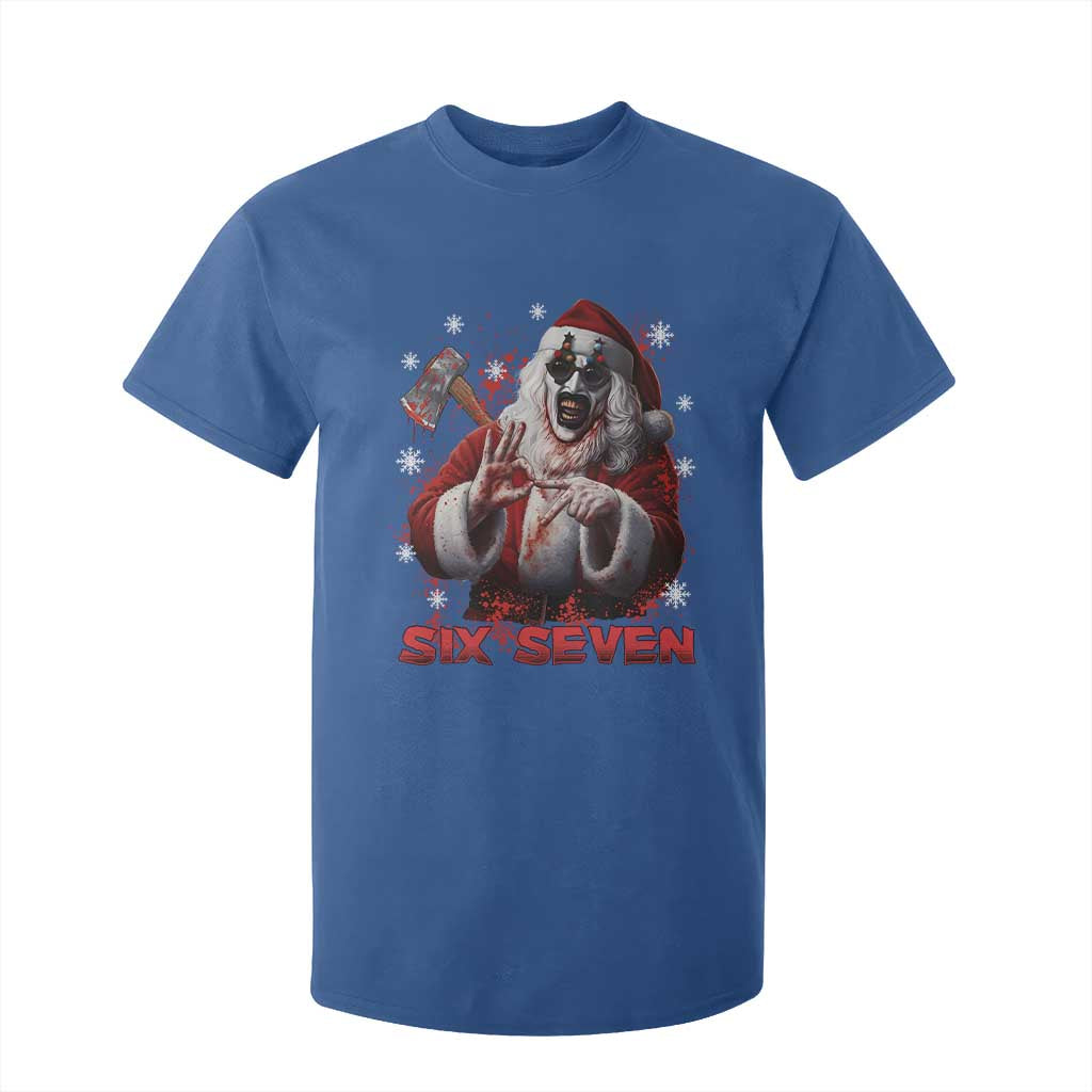 67 Terrifier Santa Horror Christmas T Shirt For Kid Funny Six Seven Meme Holiday Movie TS14 Royal Blue Print Your Wear