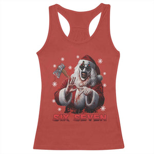 67 Terrifier Santa Horror Christmas Racerback Tank Top Funny Six Seven Meme Holiday Movie - Print Your Wear