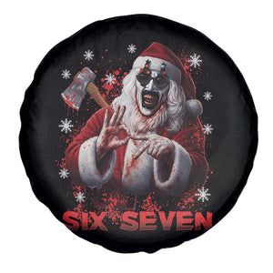 67 Terrifier Santa Horror Christmas Spare Tire Cover Funny Six Seven Meme Holiday Movie TS14 Print Your Wear