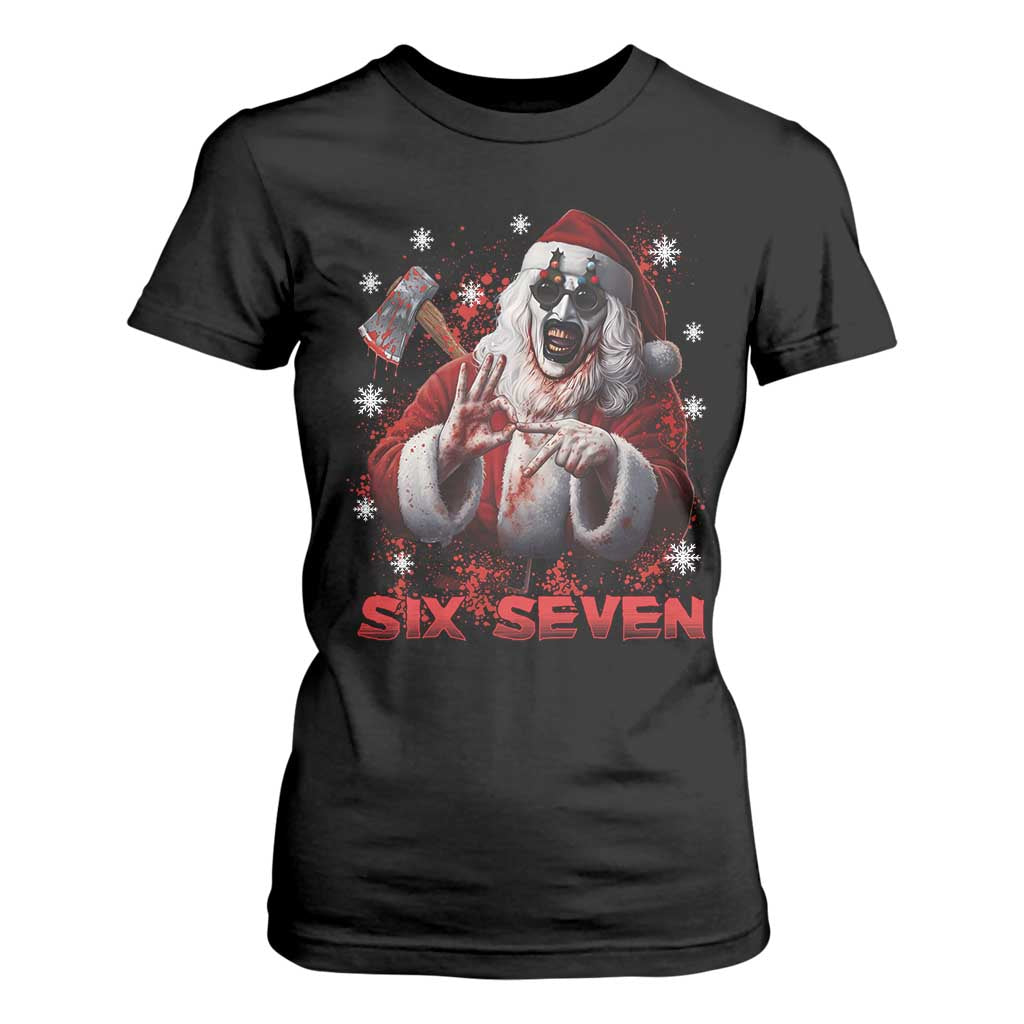 67 Terrifier Santa Horror Christmas T Shirt For Women Funny Six Seven Meme Holiday Movie TS14 Black Print Your Wear