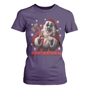67 Terrifier Santa Horror Christmas T Shirt For Women Funny Six Seven Meme Holiday Movie TS14 Purple Print Your Wear