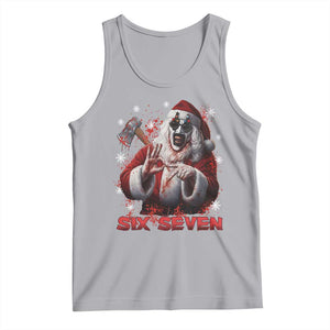 67 Terrifier Santa Horror Christmas Tank Top Funny Six Seven Meme Holiday Movie TS14 Athletic Heather Print Your Wear