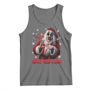 67 Terrifier Santa Horror Christmas Tank Top Funny Six Seven Meme Holiday Movie TS14 Black Heather Print Your Wear