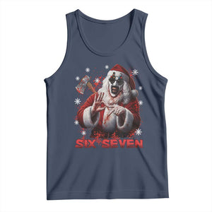 67 Terrifier Santa Horror Christmas Tank Top Funny Six Seven Meme Holiday Movie TS14 Navy Print Your Wear