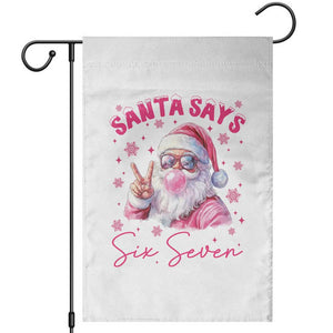 67 Six Seven Pink Santa Christmas Meme Garden Flag TS14 White Print Your Wear