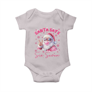 67 Six Seven Pink Santa Christmas Meme Baby Onesie TS14 Ice Gray Print Your Wear