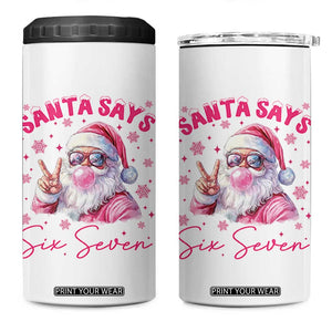 67 Six Seven Pink Santa Christmas Meme 4 in 1 Can Cooler Tumbler TS14 One Size: 16 oz White Print Your Wear
