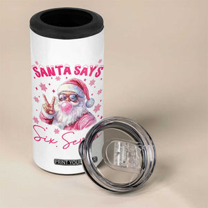 67 Six Seven Pink Santa Christmas Meme 4 in 1 Can Cooler Tumbler TS14 Print Your Wear