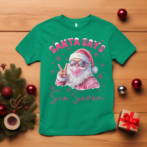 67 Six Seven Pink Santa Christmas Meme T Shirt TS14 Irish Green Print Your Wear