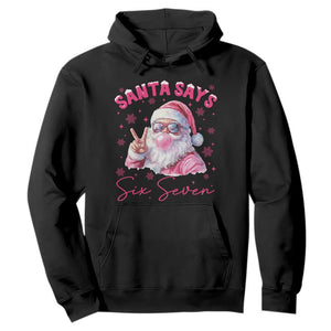 67 Six Seven Pink Santa Christmas Meme Hoodie TS14 Black Print Your Wear