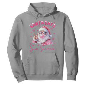 67 Six Seven Pink Santa Christmas Meme Hoodie TS14 Sport Gray Print Your Wear