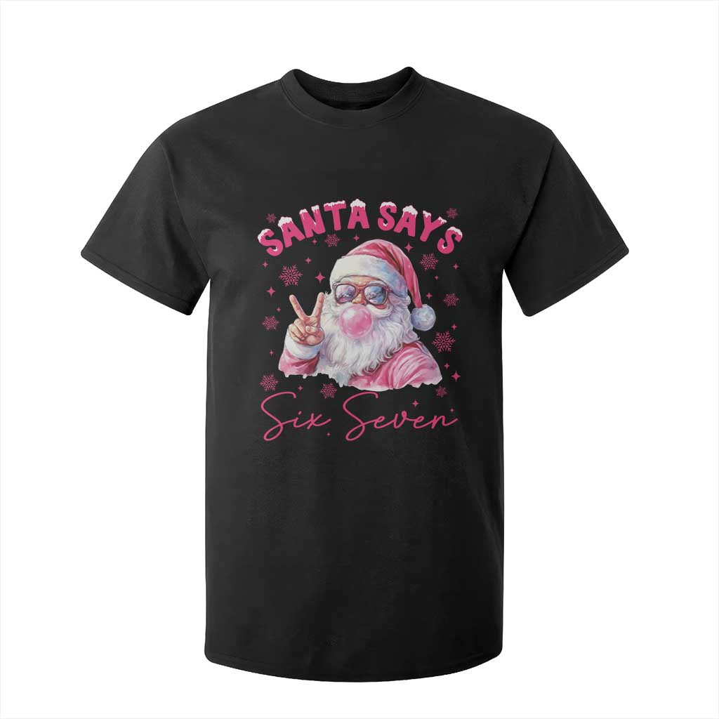67 Six Seven Pink Santa Christmas Meme T Shirt For Kid TS14 Black Print Your Wear