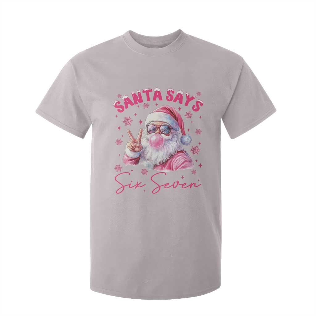 67 Six Seven Pink Santa Christmas Meme T Shirt For Kid TS14 Ice Gray Print Your Wear