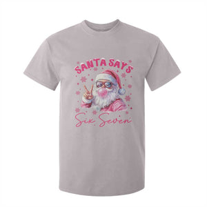 67 Six Seven Pink Santa Christmas Meme T Shirt For Kid TS14 Ice Gray Print Your Wear