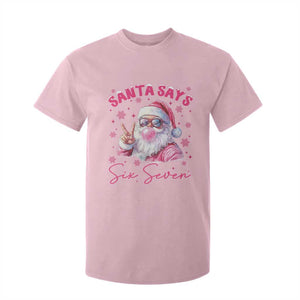 67 Six Seven Pink Santa Christmas Meme T Shirt For Kid TS14 Light Pink Print Your Wear