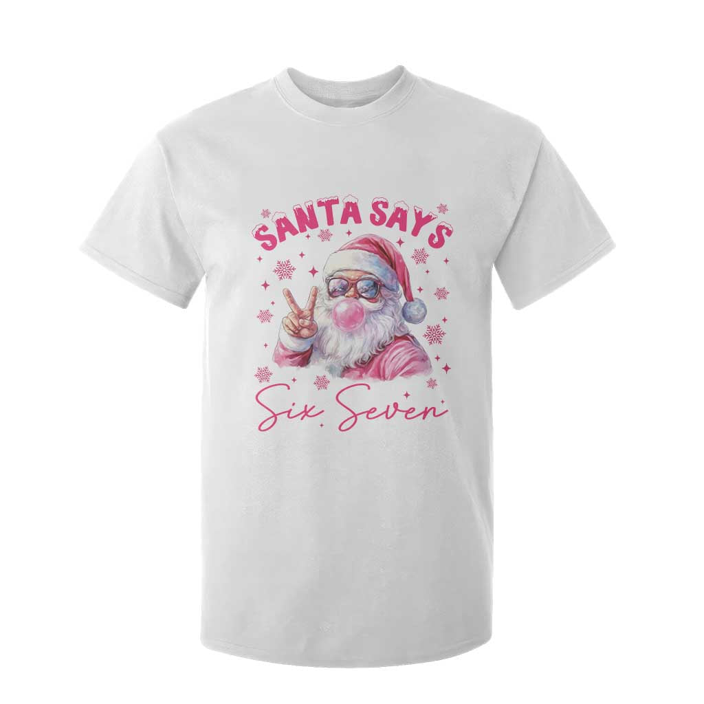 67 Six Seven Pink Santa Christmas Meme T Shirt For Kid TS14 White Print Your Wear