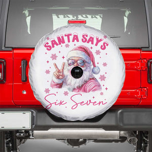 67 Six Seven Pink Santa Christmas Meme Spare Tire Cover TS14 White Print Your Wear
