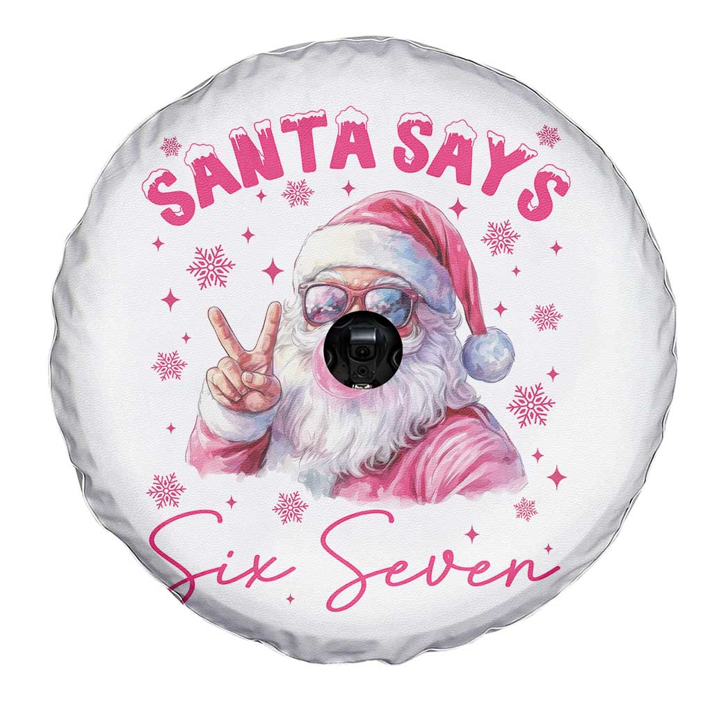 67 Six Seven Pink Santa Christmas Meme Spare Tire Cover TS14 Print Your Wear