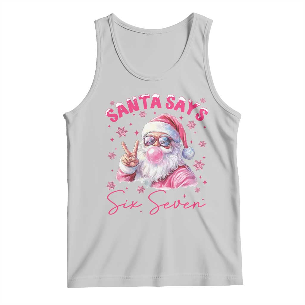 67 Six Seven Pink Santa Christmas Meme Tank Top TS14 Ash Print Your Wear