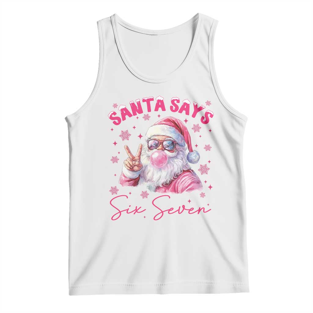 67 Six Seven Pink Santa Christmas Meme Tank Top - Print Your Wear