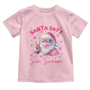 67 Six Seven Pink Santa Christmas Meme Toddler T Shirt TS14 Light Pink Print Your Wear