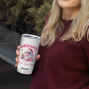 67 Six Seven Pink Santa Christmas Meme Tumbler Cup TS14 Print Your Wear