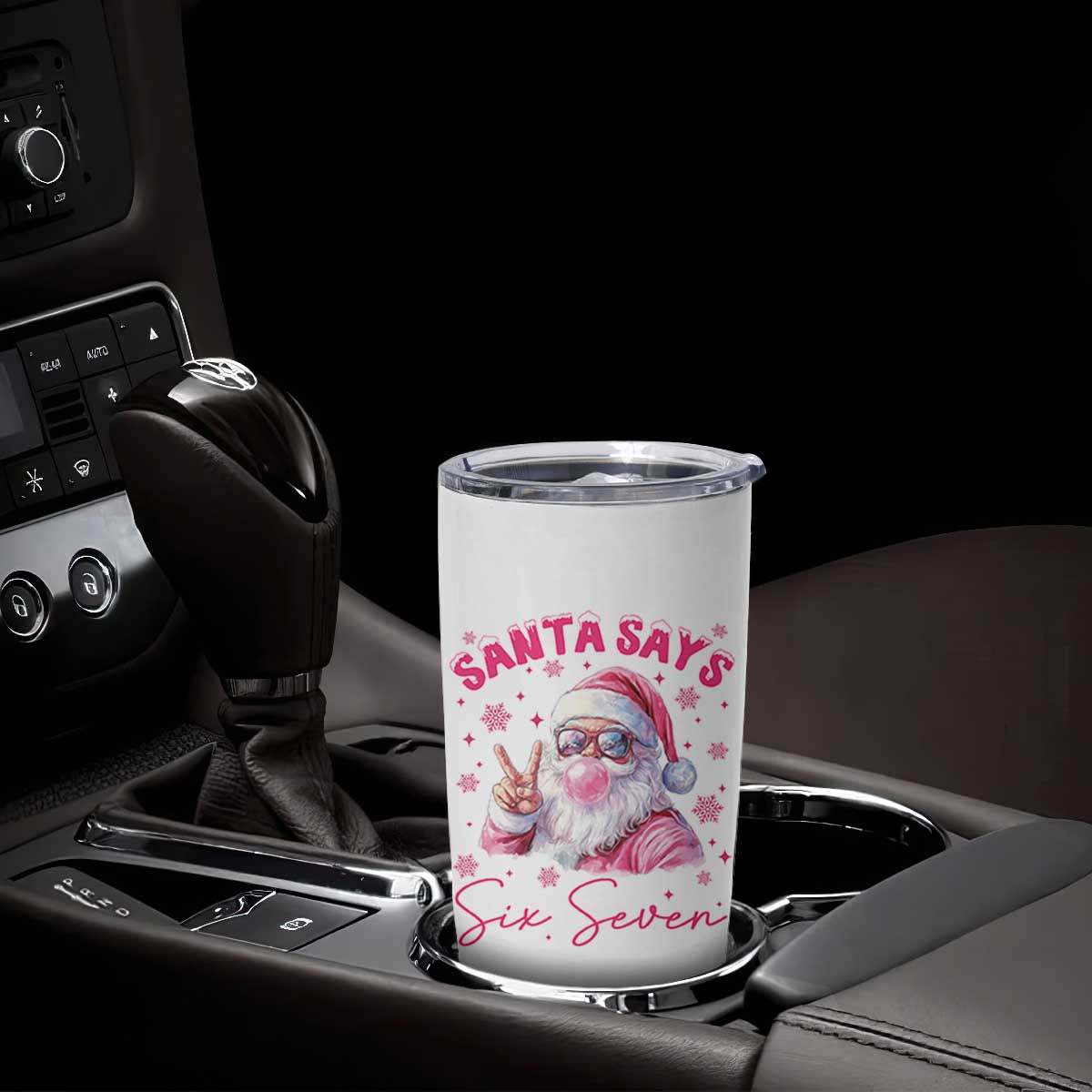 67 Six Seven Pink Santa Christmas Meme Tumbler Cup TS14 Print Your Wear