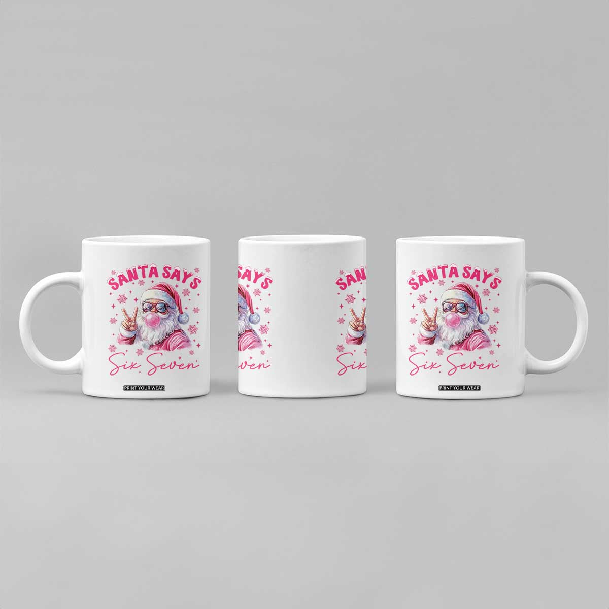 67 Six Seven Pink Santa Christmas Meme Coffee Mug TS14 Print Your Wear